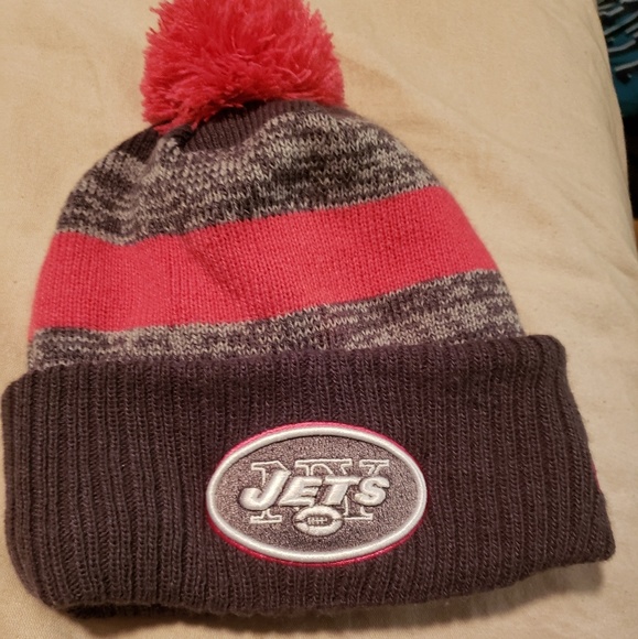 New York Jets Pink Cancer Celebration Knitted Hat - Picture 3 of 4